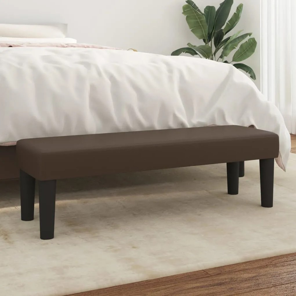 346663 vidaXL Bancă, maro, 100x30x30 cm, piele ecologică