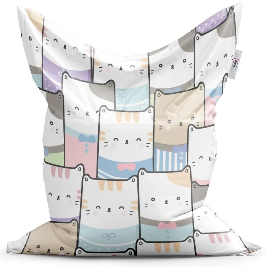 Sac de șezut Classic pisicuțe desenate - pentru copii, colorat