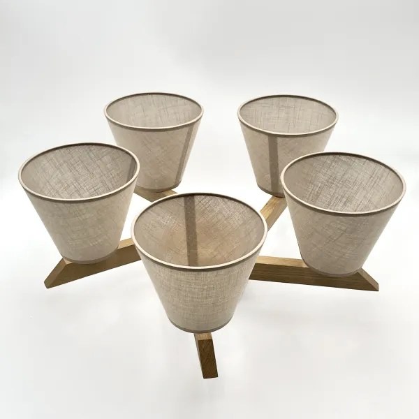 Lustră aplicată Brilagi ANTHONY 5xE14/40W/230V stejar/bej