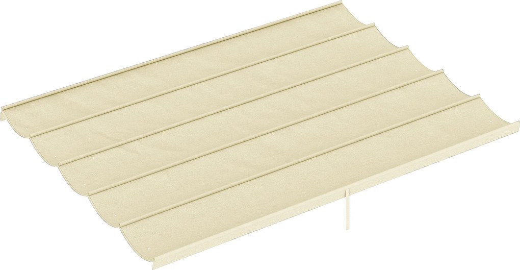 Outsunny Copertină de Schimb pentru Pergolă de Grădină cu 10 Orificii de Drenaj, Acoperire din Poliester, 250x255 cm, Gri | Aosom Romania