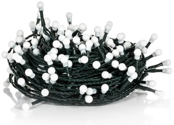 Retlux - Ghirlandă LED de exterior, 100 LED, 8 moduri, 15 m, IP44, alb cald