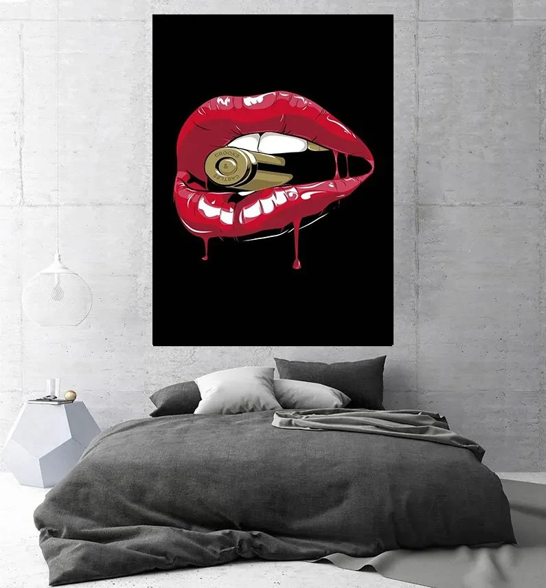 Tablou canvas Bulllet Lips 60x40 cm