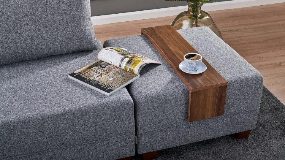 Coltar Extensibil Fly Corner Sofa Bed Left, Gri