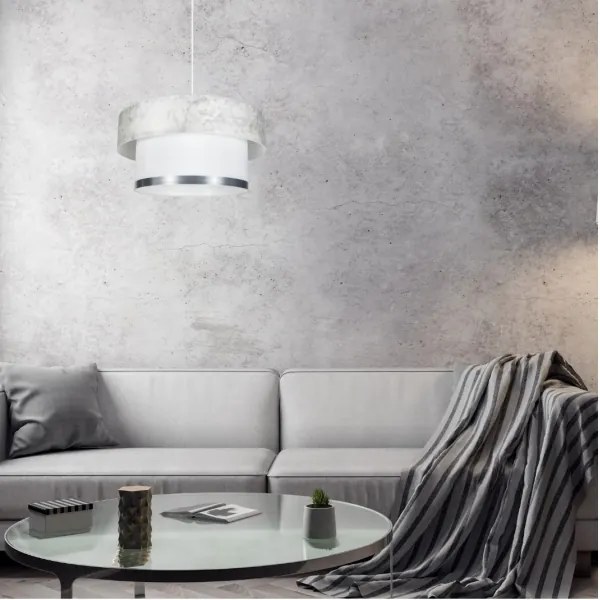 Lustră pe cablu RESSA 1xE27/60W/230V crem