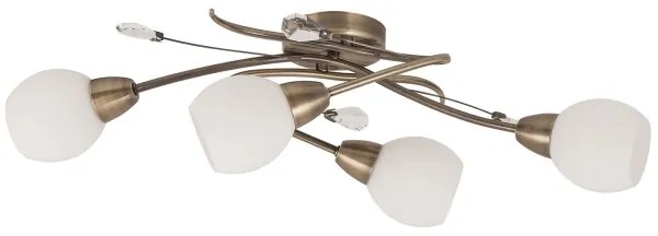 Abajur de rezervă din sticlă EMILY E14 alb Rabalux