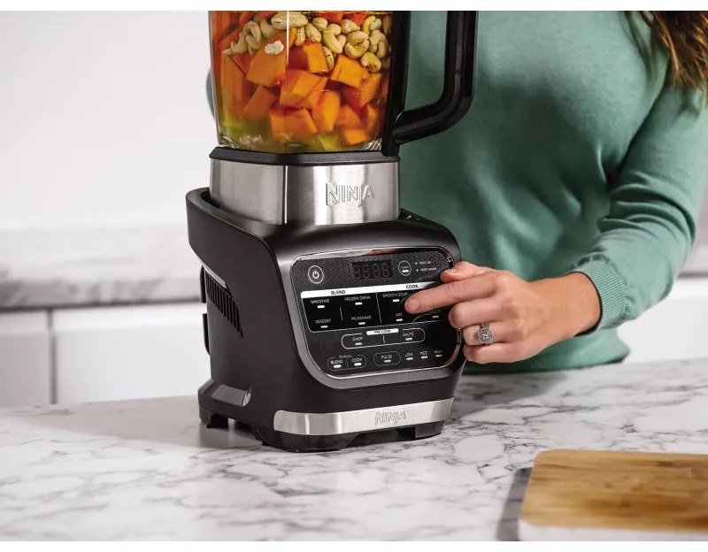 Blender Ninja HB150EU, 1000W, 1,7 l, 10 programe, Auto-iQ, 2in1, Sticla termorezistenta, Negru
