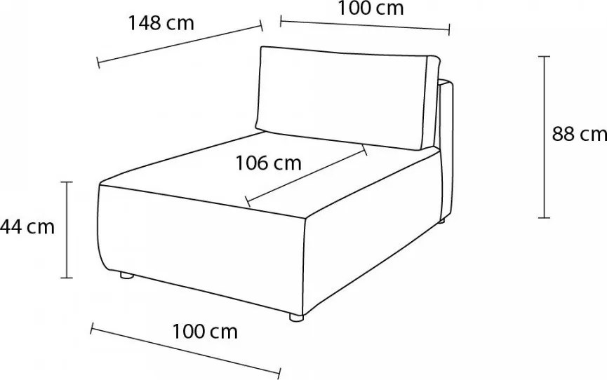 Modul pentru canapea roz deschis cu tapițerie din catifea reiată (cu colț variabil) Nihad modular – Bobochic Paris