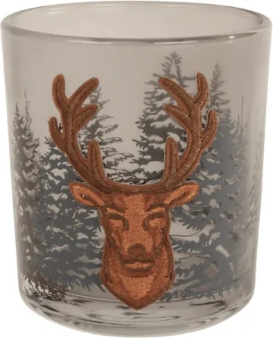 Suport pentru lumanari tip pastila FOREST DEER 8 cm