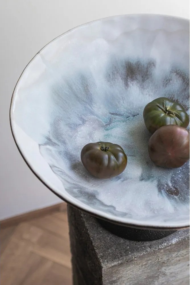 Bol negru/fildeș din gresie ø 31,5 cm By Hand – Mette Ditmer Denmark