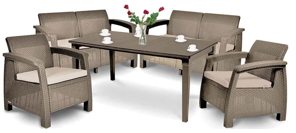 Set de mobilier de grădină Corfu Fiesta II duo cu masă Future