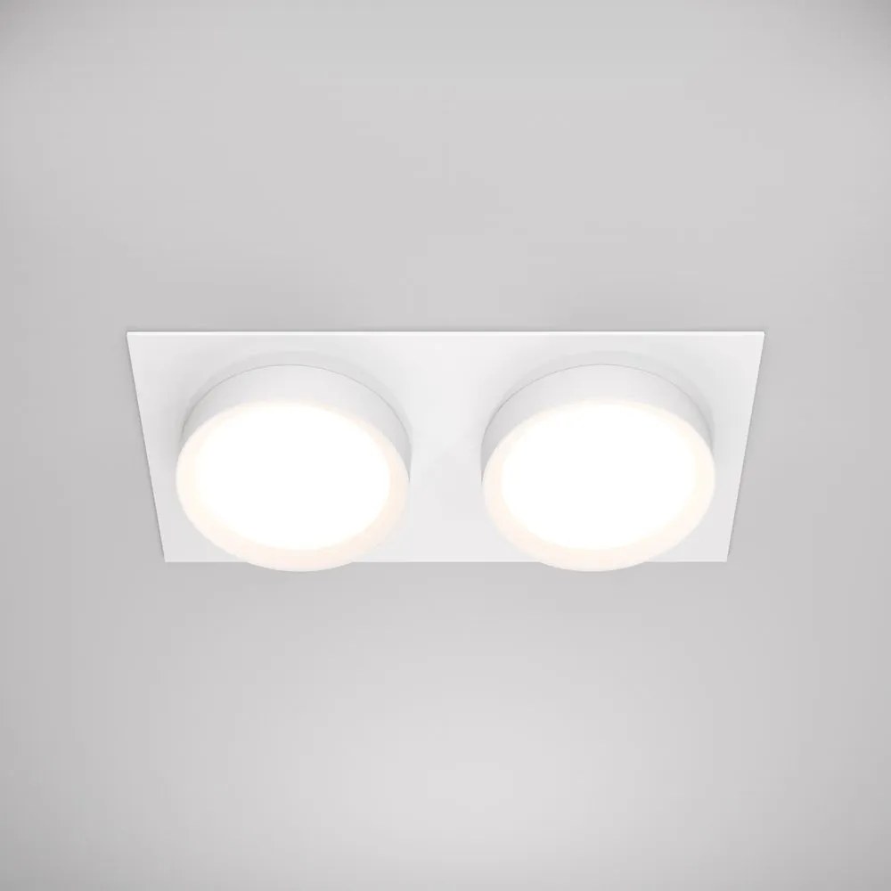 Spot incastrabil design tehnic Hoop 2 alb