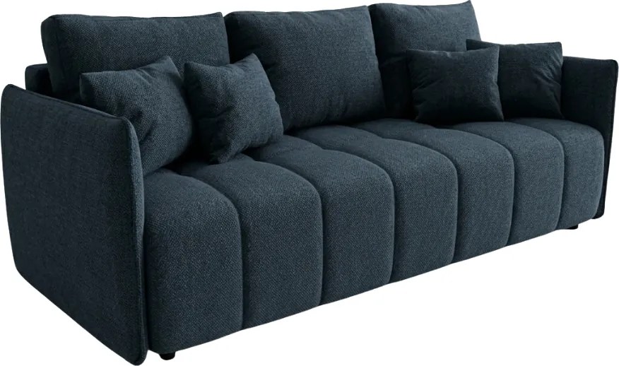 Canapea extensibila 3 locuri VELORA 215x103 cm, albastru inchis