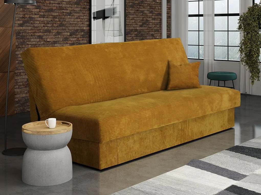 Canapea extensibilă Tedrona Mini (muștar) (cu sp. depozitare). 1105630