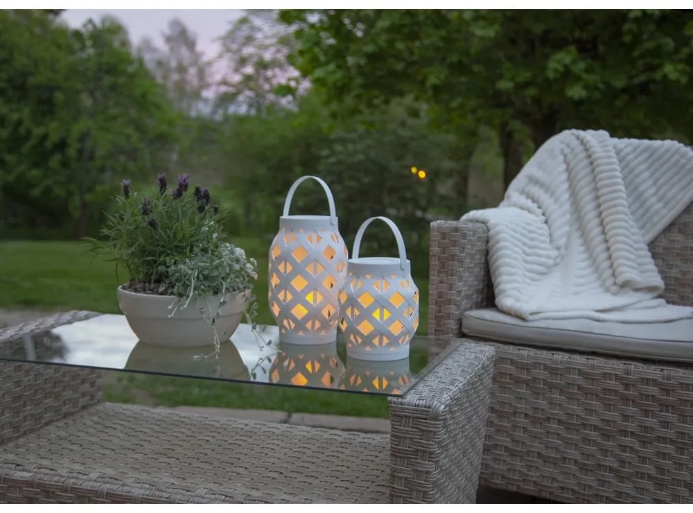 Felinar Star Trading Flame Lantern, înălțime 16 cm, alb