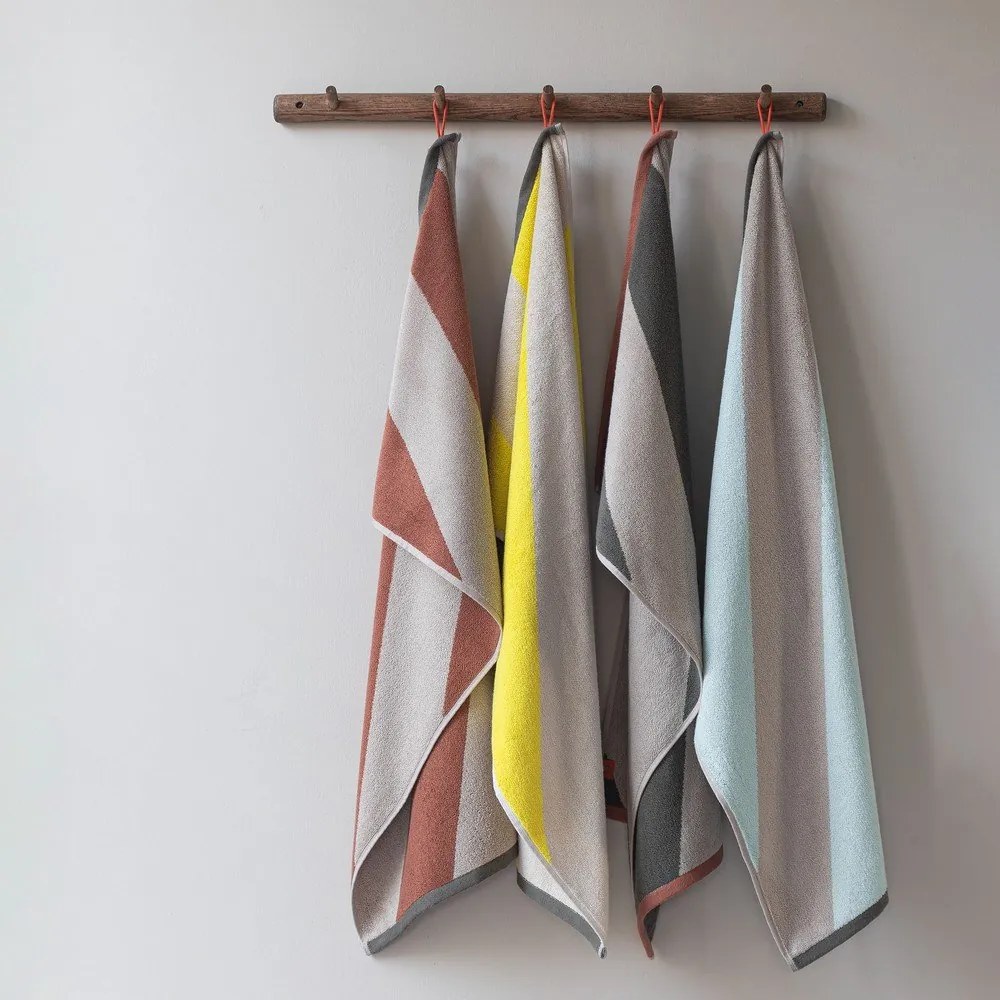 Prosoape galbene 2 buc. din bumbac organic din frotir 40x55 cm Diagonal – Mette Ditmer Denmark