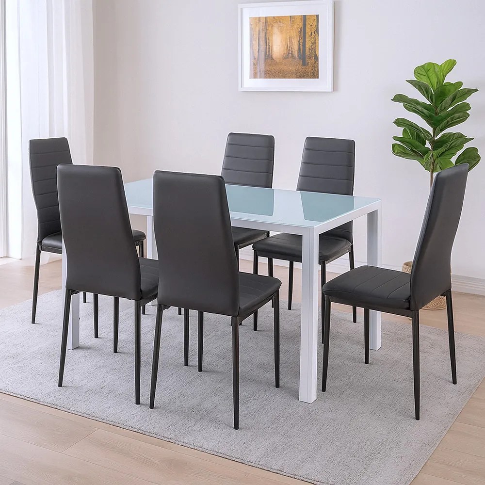 Liana 6+1 set de sufragerie negru