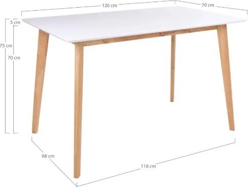 Masă de dining cu blat negru 70x120 cm Vojens – Bonami Essentials