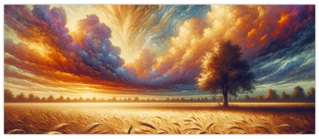 Tablou – Arbore pe câmp (120x50 cm)