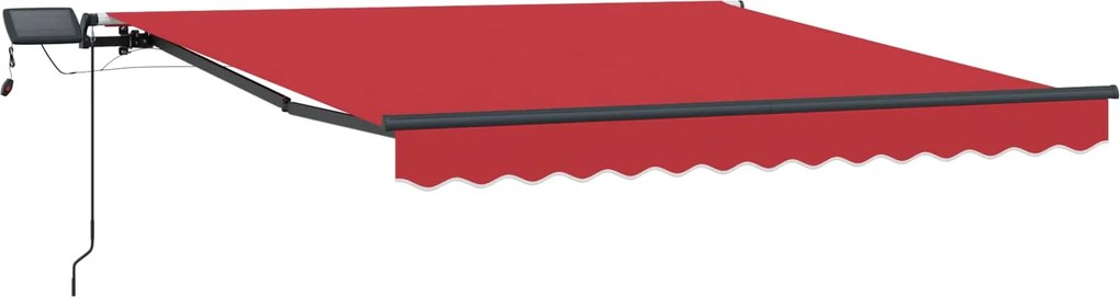 vidaXL Cortina Retractabilă Manual Roșu 300 x 250 cm țesătură