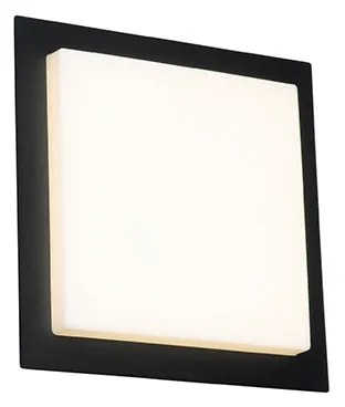 Plafoniera modernă neagră pătrată cu LED inclus IP44 - Lys