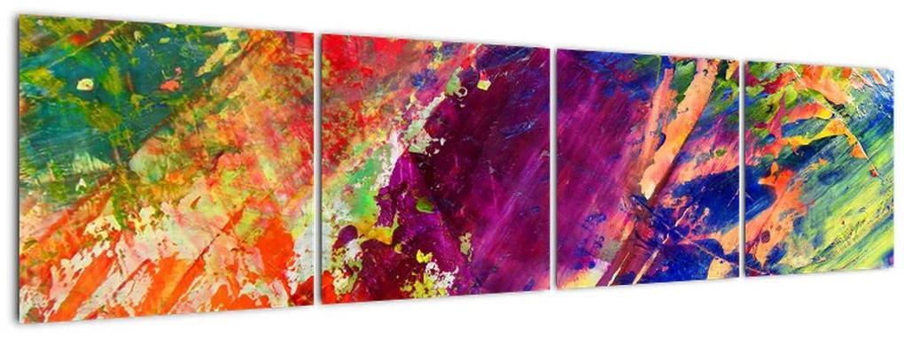 Tablou abstract în culori (160x40cm)