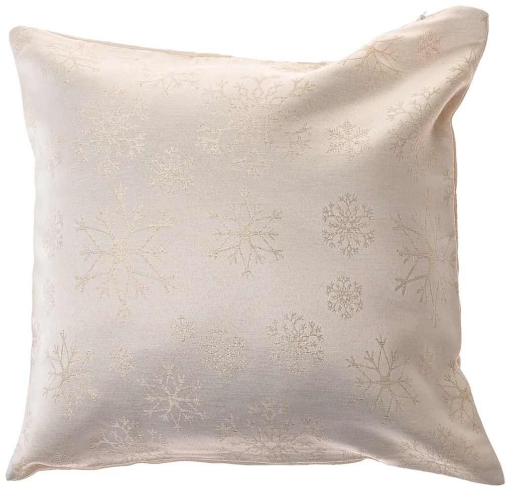 Husă de pernă de Crăciun impermeabilă Flori aurii,40 x 40 cm