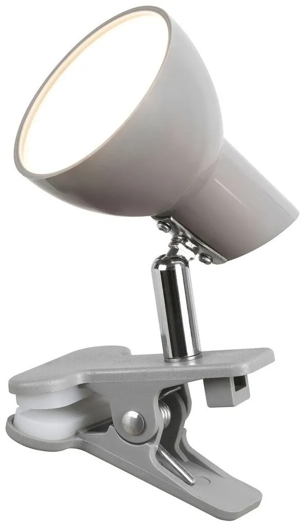 Veioza, lampa de birou cu clema design modern Noah gri