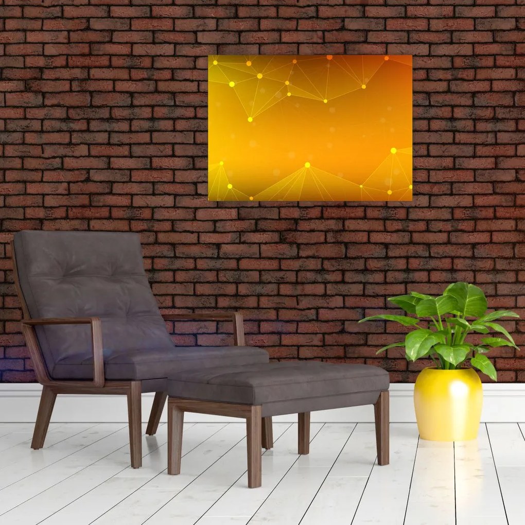 Tabloul abstract galben (70x50 cm)