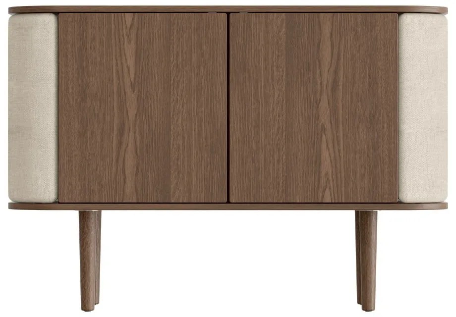 Comodă maro/bej joasă cu aspect de lemn de stejar 109x75 cm Treasures – UMAGE