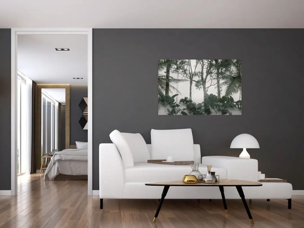Tablou - Jungla în ceața dimineții (90x60 cm)