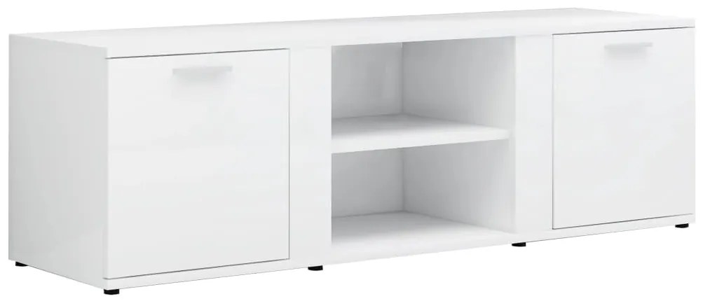 801167 vidaXL Comodă TV, alb extralucios, 120 x 34 x 37 cm, PAL