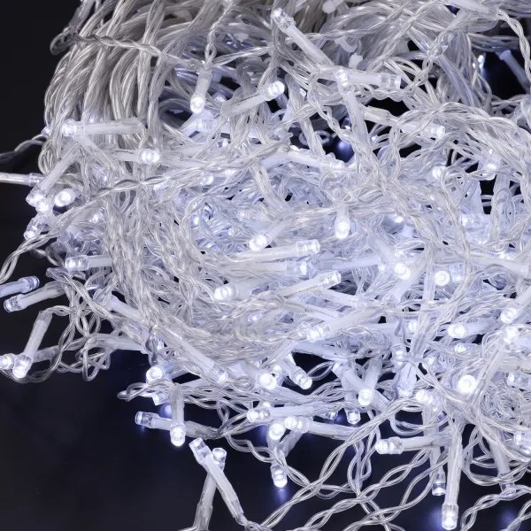 Brilagi - Ghirlandă LED de exterior pentru Crăciun, 400 LED, 8 funcții, 23 m, IP44, alb rece