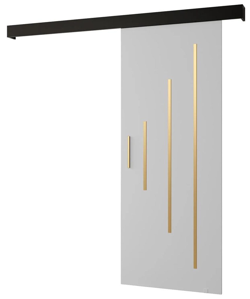 Uși culisante 80 cm Slavdro 3 (alb mat + negru mat). 1108843