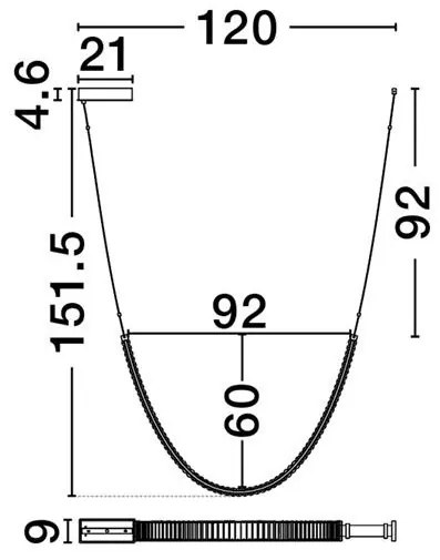 Lustra LED suspendata design elegant LAZURA
