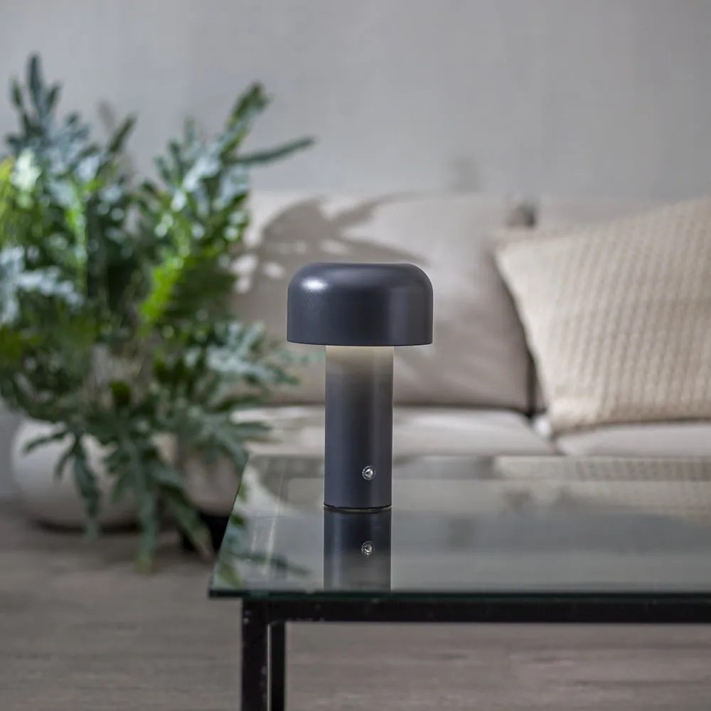 Veioză gri LED (înălțime 21,5 cm) Bobby – Star Trading