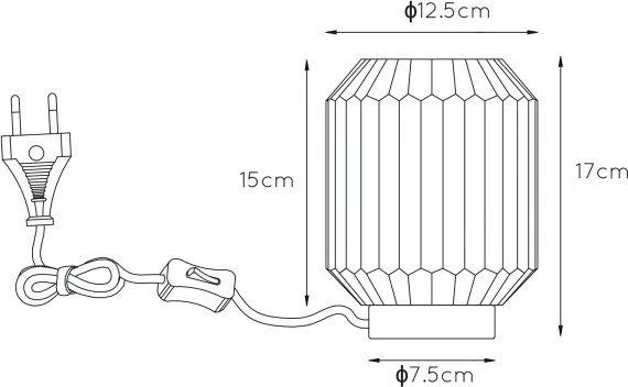 Lampă de masă SUENO 1xE14/40W/230V Lucide 45595/01/51
