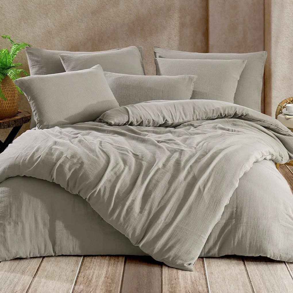 Lenjerie de pat din muselină 4Home Sand, 135 x 200 cm, 80 x 80 cm