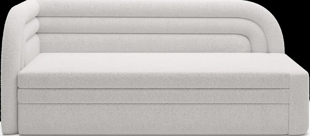 Canapea extensibila brat stanga 3 locuri, ELTAP, Fabillo, 223x86x80 cm, lemn/poliester, alb