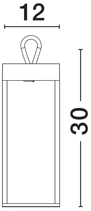Lampa decorativa de exterior LED portabila LUCIA negru