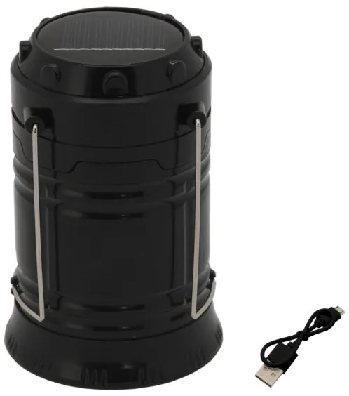 Lampă LED solară portabilă LED/1200mAh neagră