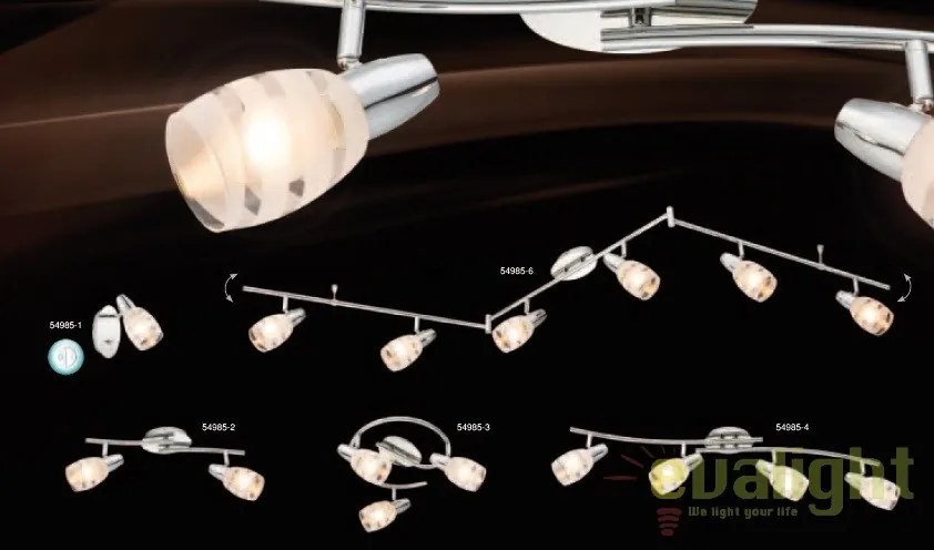 Aplica de perete design modern finisaj crom ROY 54985-1 GL