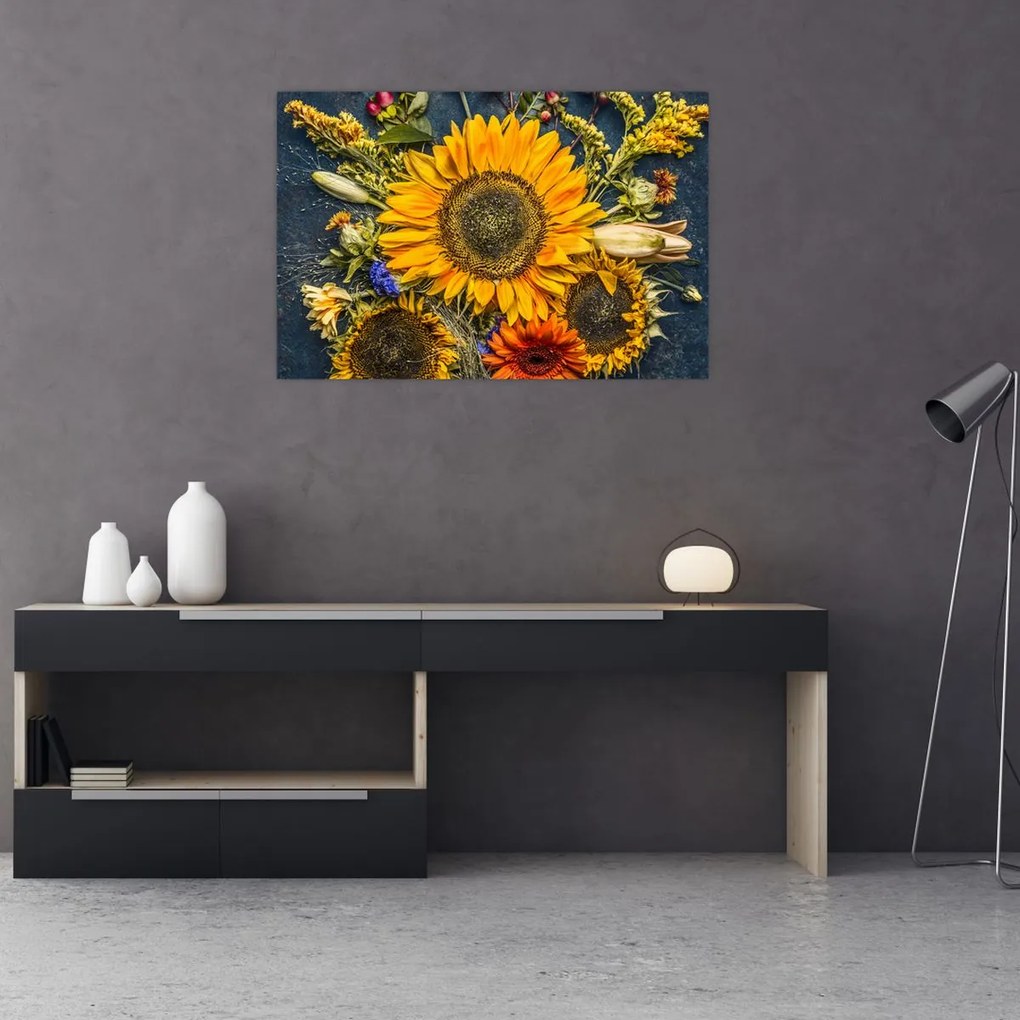 Tablou - Flori de toamnă (90x60 cm)