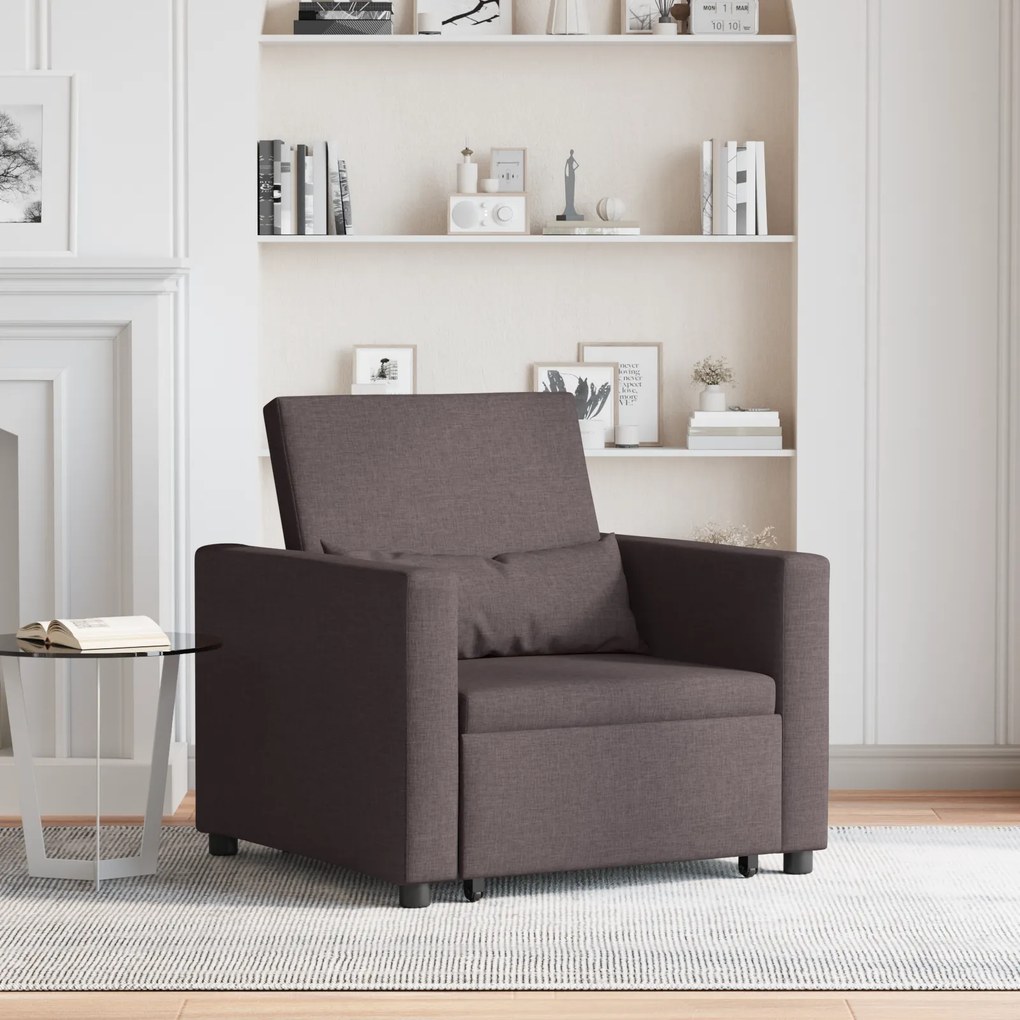 vidaXL Sofa Pat Unilaterala Maro închis 90 x 165 x 87 cm țesătură
