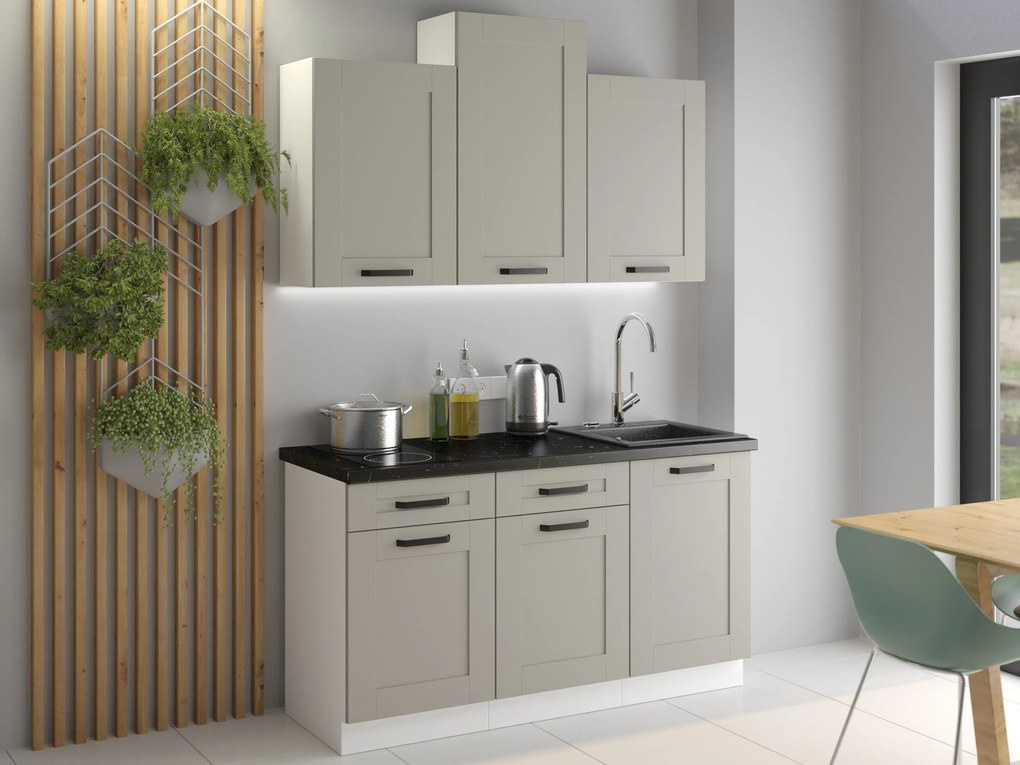 Dulap inferior de bucătărie de colț Lucid 89 x 89 DN 1F BB (claygrey + alb). 1045435