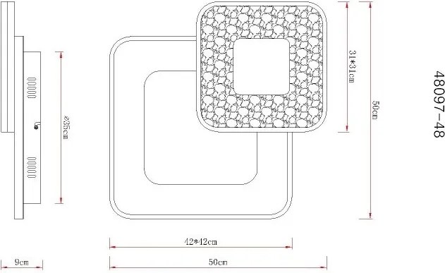 Plafoniera LED CCT cu telecomanda MOSAIKO