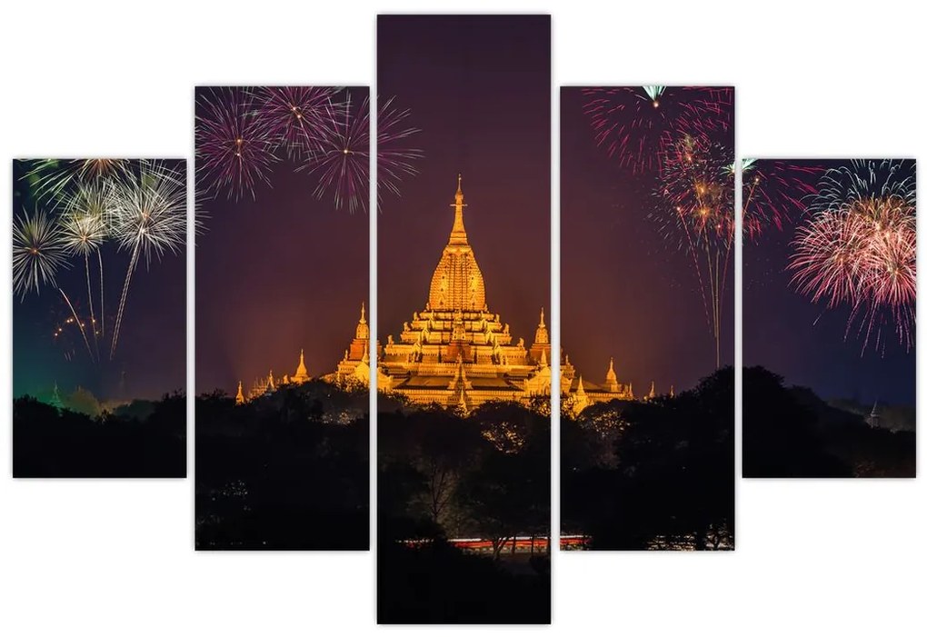 Tablou cu artificii în Asia (150x105 cm)