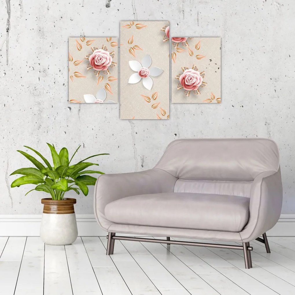 Tablou - Flori de trandafiri (90x60 cm)