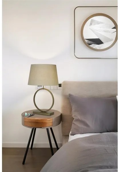 Searchlight EU93102NA - Lampă de masă ELEGANT 1xE27/60W/230V crem