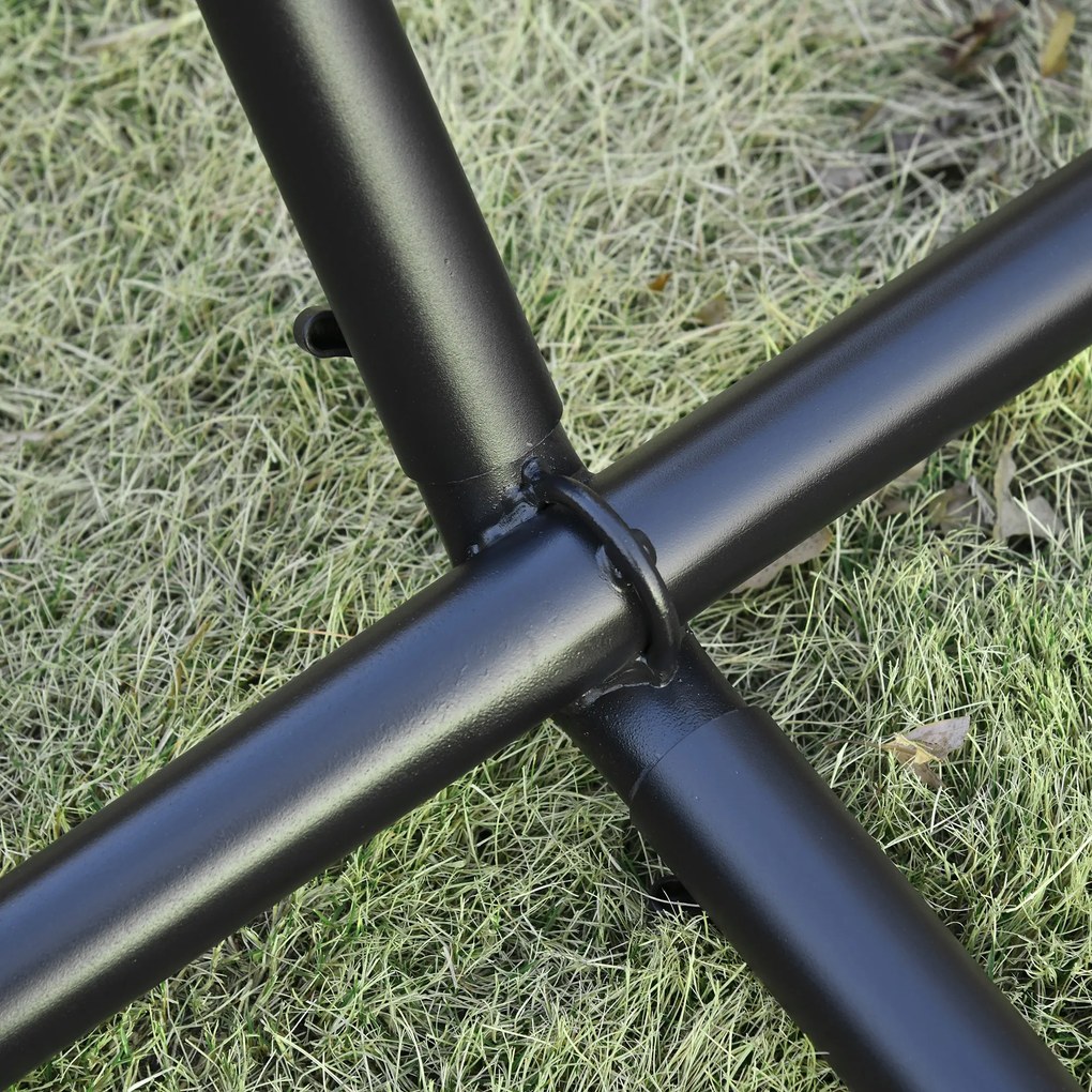 Outsunny Hamac de Grădină Suspendat 310x117 cm cu Înălțime Reglabilă și Suport, Capacitate 120 kg, Hamac Independent cu Geantă de Transport, pentru Camping, Grădină, Balcon, Patio, Verde și Albastru | Aosom Romania