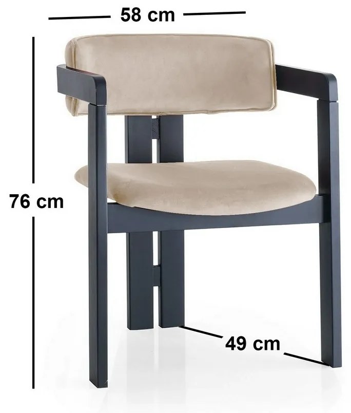 Scaun de sufragerie CO Beige and Black
